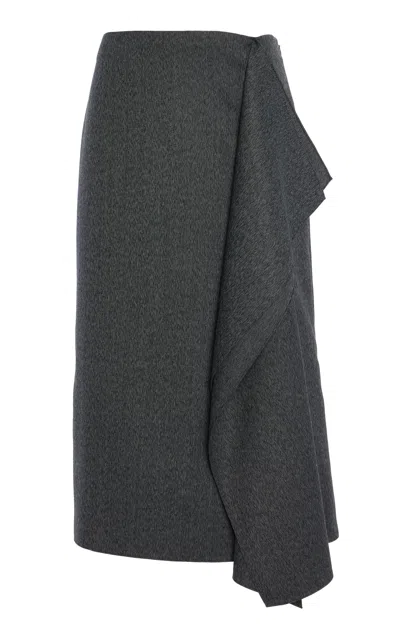 Proenza Schouler Amery Crepe Skirt In Dark Grey