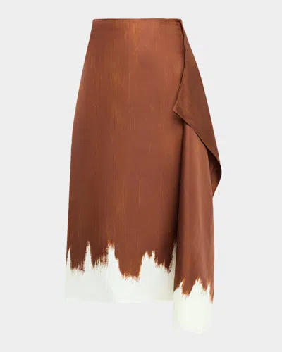 Proenza Schouler Amery Double Printed Silk Twill Skirt