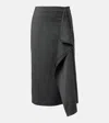 Proenza Schouler Gia Striped Wool And Silk-blend Sweater In Gray