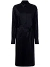 Proenza Schouler Andy Satin Midi Dress In Black