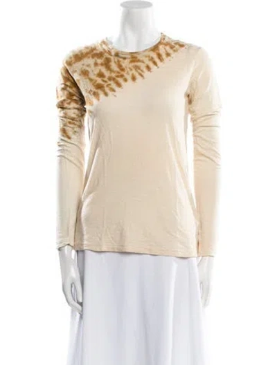 Pre-owned Proenza Schouler Animal Print Bateau Neckline T-shirt In Neutral