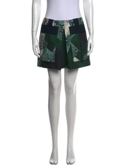 Pre-owned Proenza Schouler Animal Print Mini Skirt In Blue