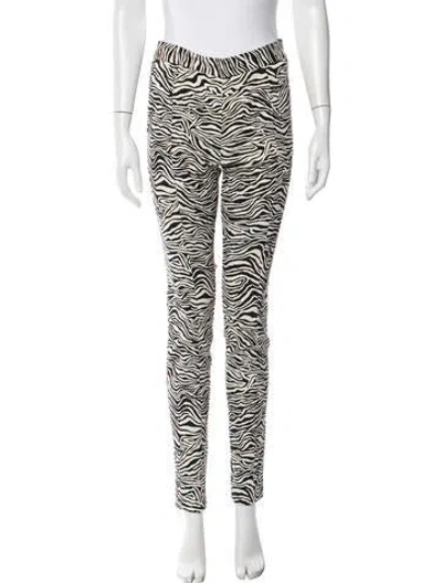 Pre-owned Proenza Schouler Animal Print Skinny Leg Pants In Multi