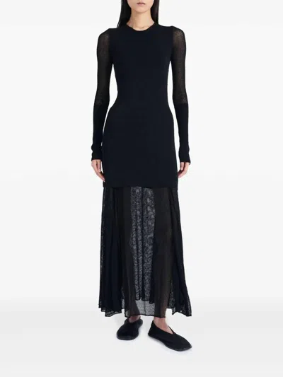 Proenza Schouler Semi-transparentes Maxikleid In Black