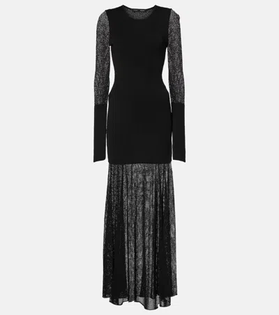 Proenza Schouler Anita Knitted Maxi Dress In Black