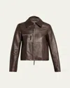Proenza Schouler Annabel Leather Jacket In Brown
