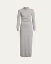 PROENZA SCHOULER ANNETTE LONG-SLEEVE CASHMERE SILK MAXI DRESS