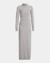 PROENZA SCHOULER ANNETTE LONG-SLEEVE CASHMERE SILK MAXI DRESS