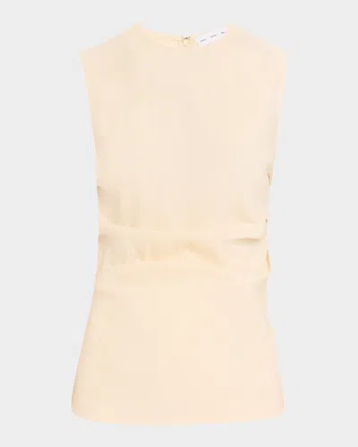 PROENZA SCHOULER ANOUSHKA SLEEVELESS LINEN SLUB TOP