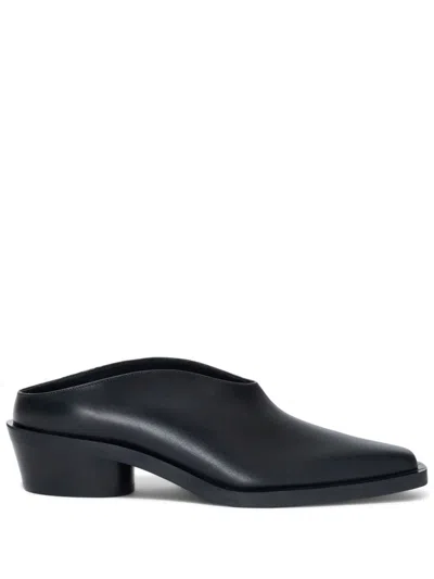 Proenza Schouler 40mm Bronco Leather Mules In Black