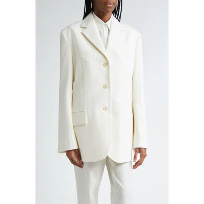 Proenza Schouler Archer Single Breasted Stretch Twill Blazer In Wax