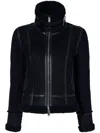 Proenza Schouler Arlo Suede Back Shearling Jacket In Black