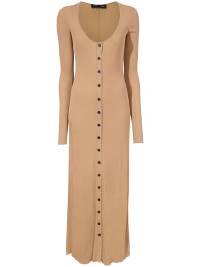 Proenza Schouler Athena Dress In Khaki
