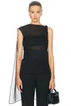 Proenza Schouler Aurora Top In Black