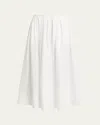 Proenza Schouler Austin A-line Cotton Sateen Skirt In White