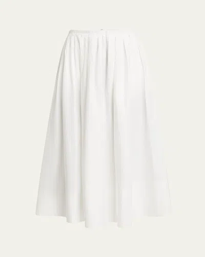 Proenza Schouler Austin A-line Cotton Sateen Skirt In White