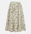 Proenza Schouler Austin Printed Cotton Poplin Midi Skirt