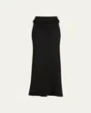 Proenza Schouler Adriana Wool Twill Suiting Maxi Skirt In Black