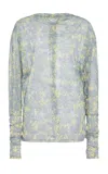 Proenza Schouler Aveline Pleated Top In Blue