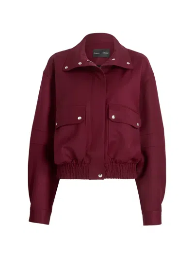 Proenza Schouler Aviva Jacket In Wool Gabardine In Brown