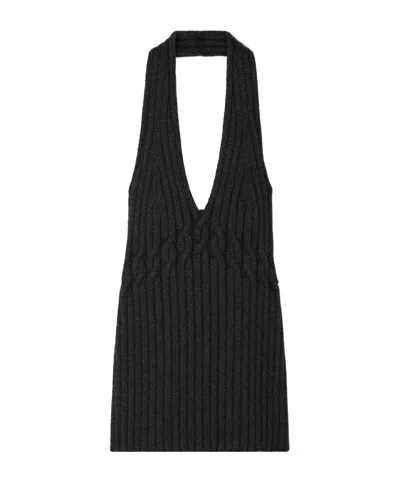 Proenza Schouler Backless Wool Blend Top In Black