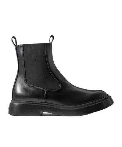 Proenza Schouler Bank Leather Chelsea Boots In Black