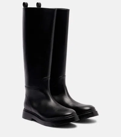 Proenza Schouler Bank Leather Knee-high Boots In Black