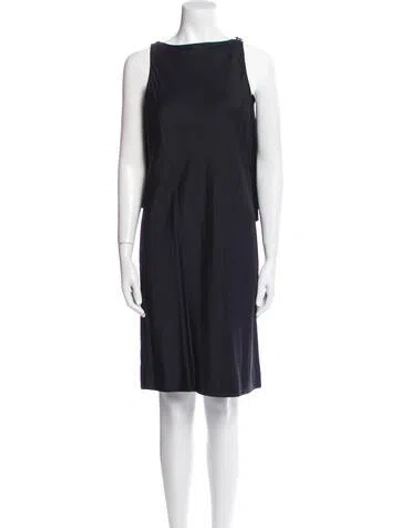 Pre-owned Proenza Schouler Bateau Neckline Knee-length Dress In Black