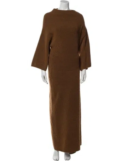 Pre-owned Proenza Schouler Bateau Neckline Long Dress In Brown
