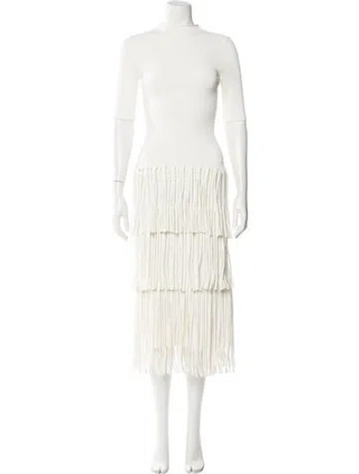 Pre-owned Proenza Schouler Bateau Neckline Long Dress In Neutral
