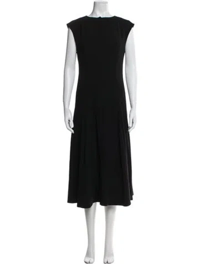 Pre-owned Proenza Schouler Bateau Neckline Long Dress W/ Tags In Black