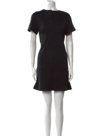 Pre-owned Proenza Schouler Bateau Neckline Mini Dress In Black