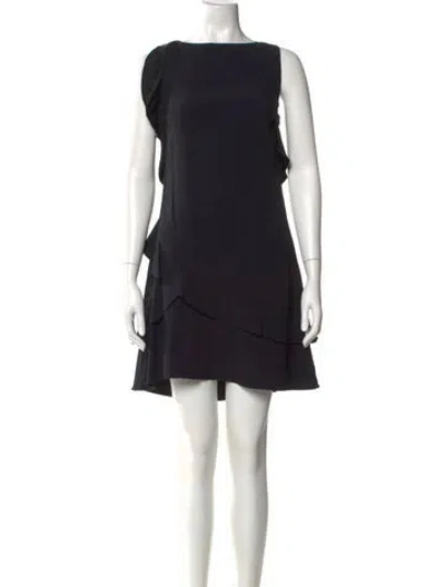 Pre-owned Proenza Schouler Bateau Neckline Mini Dress In Black