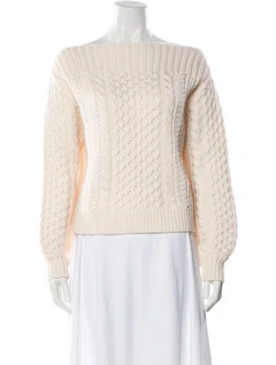 Pre-owned Proenza Schouler Bateau Neckline Sweater In White