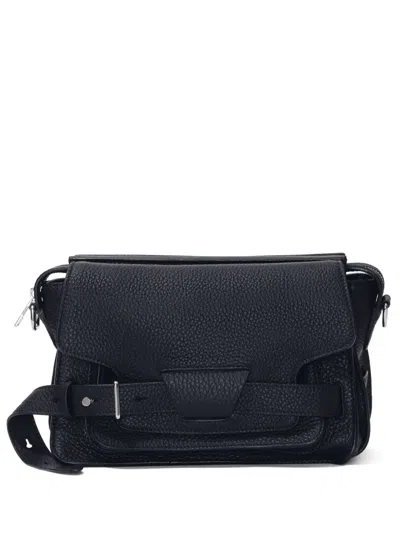 Proenza Schouler Beacon Medium Leather Crossbody Bag In Black/silver