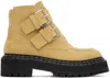 Proenza Schouler Woman Ankle Boots Sand Size 11 Soft Leather In 20050 Dk Bge
