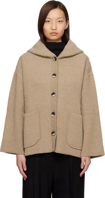 Proenza Schouler Beige  White Label Nelly Cardigan In Brown