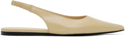 Proenza Schouler Beige Spike Slingback Ballerina Flats In 18063-123-parchment