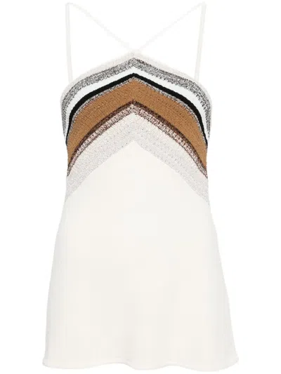 Proenza Schouler Bella Naomi Chochet-panel Top In White