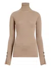 Proenza Schouler Belle Ribbed Silk Cashmere Turtleneck In Neutral