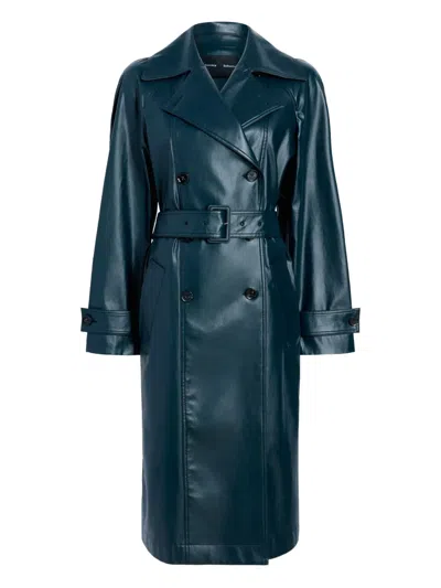 Proenza Schouler Benedetta Coated Cotton Trench Coat In Green