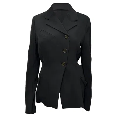 Proenza Schouler Bi-stretch Crepe Blazer In Black Viscose