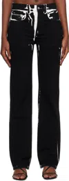 Proenza Schouler Black & White Ryman Jeans In Black Multi