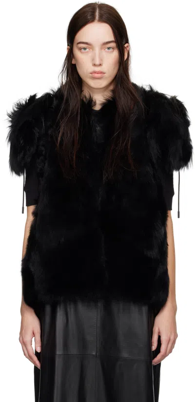 Proenza Schouler Aubrey Shearling Vest In Black