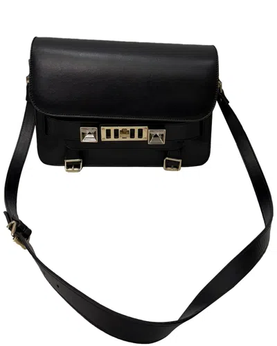 Pre-owned Proenza Schouler Black Leather Ps11 Classic Bag (authentic Pre-loved) In Pink
