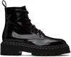 Proenza Schouler Black Lug Sole Lace Up Boots In 20070 Black