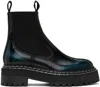 Proenza Schouler Black Lug Sole Platform Combat Boots In 19090 Black