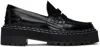 Proenza Schouler Black Lug Sole Platform Loafers In 999 Black