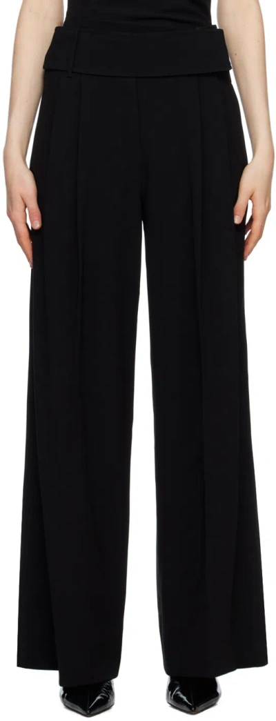 Proenza Schouler Black Matte Trousers In 001 Black