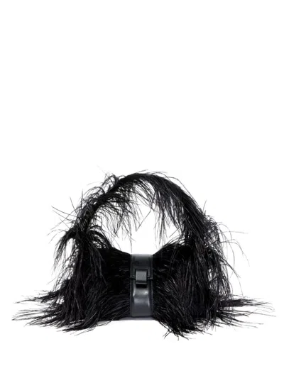 Proenza Schouler Park Feather-detail Shoulder Bag In Black